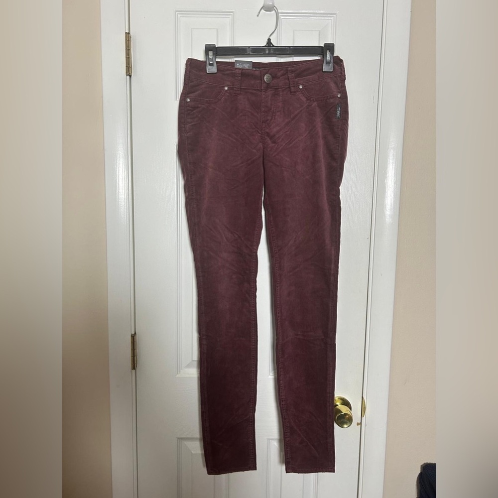 Silver Jeans Maroon Corduroy Trousers